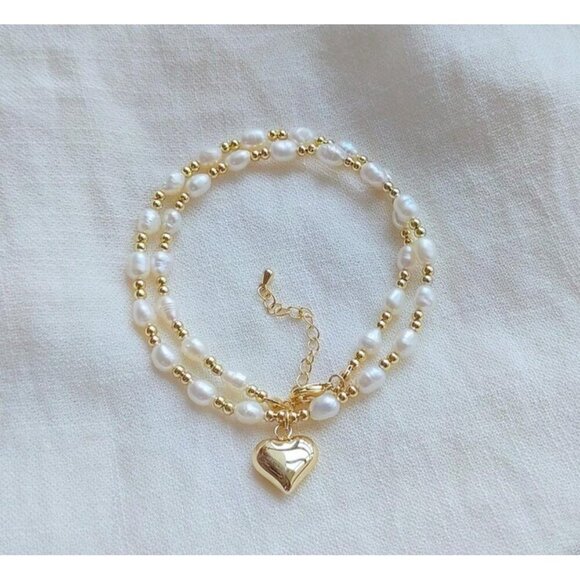 18K Gold Plated and Cultured Pearl Necklace - Picture 3 of 4